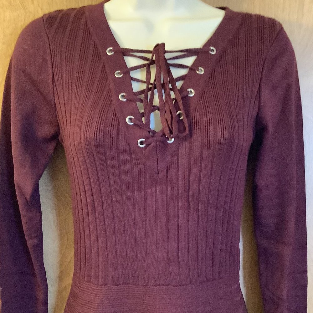 NWT Nina Leonard Mauve Knit Dress Size:  Small